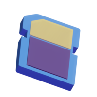 design de cartão de memória 3d com sombra simples png