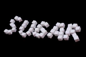 sugar in sugar cubes photo