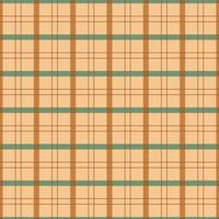 Fall Plaid Fabric. Cozy fall checkered seamless pattern in sage and terra cotta colors. Vector illustration.