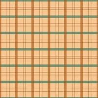 Fall Plaid Fabric. Cozy fall checkered seamless pattern in sage and terra cotta colors. Vector illustration.