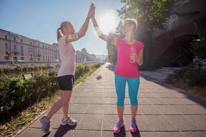 congratulate and happy to finish morning workout photo