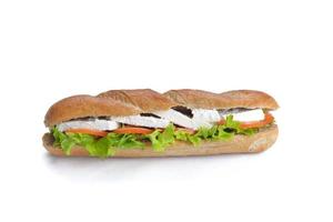 sandwich on a white surface photo