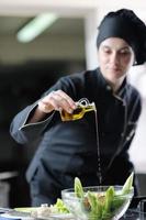 chef preparing meal photo