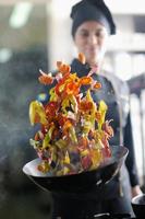 chef preparing meal photo