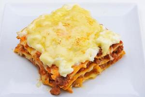 lasagna close up photo