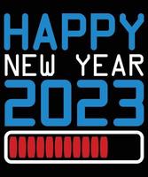 Happy New Year 2023 Is Loading T-Shirt Design vector