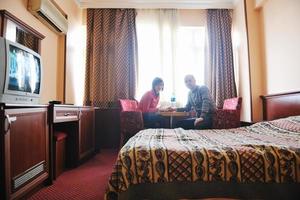 Couple in hotel photo