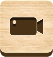 botón de grabación de madera, icono de madera png