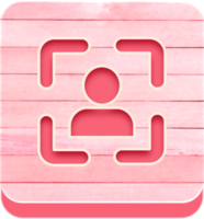 Wooden Face ID Button, Wooden Icon png