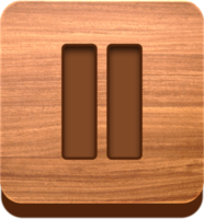 houten telefoon knop, houten icoon png