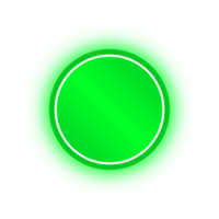 bannière de cercle vert néon, cercle de néon png