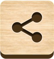 Wooden Share Button, Wooden Icon png