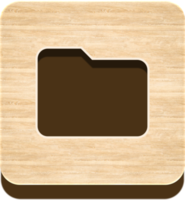 Wooden Folder Button, Wooden Icon png