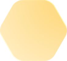 hexagone dégradé jaune, bouton hexagonal dégradé png