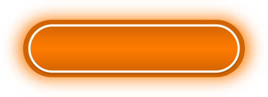 botão de néon laranja, botão de néon brilhante png