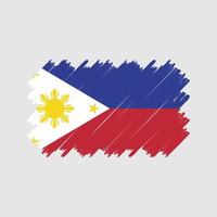 vector de pincel de bandera de filipinas. bandera nacional