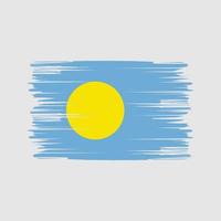 Palau Flag Brush Strokes. National Flag vector