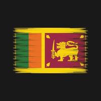 cepillo de bandera de sri lanka. bandera nacional vector