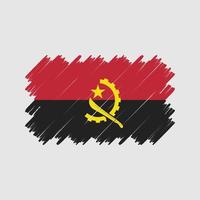 vector de pincel de bandera de angola. bandera nacional