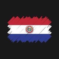 vector de pincel de bandera paraguaya. bandera nacional