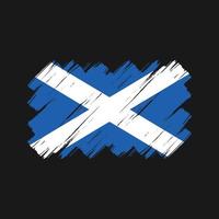 trazos de pincel de bandera de escocia. bandera nacional vector