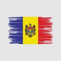 Moldova Flag Brush Strokes. National Flag vector