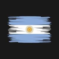 Trazos de pincel de bandera argentina. bandera nacional vector