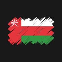 Oman Flag Brush Strokes. National Flag vector