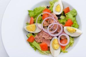 salad on white surface photo