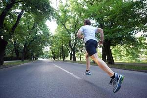 man jogging outside photo