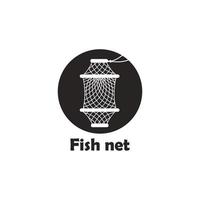 Fish net icon vector