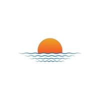 vector del logotipo de la puesta del sol