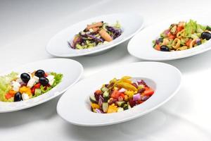 salad on white surface photo