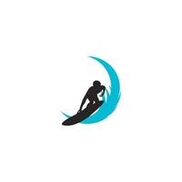 surfing logo  vector