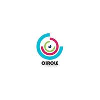 vortex circle logo vector