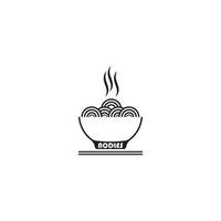 Noodles icon vector