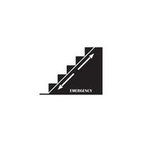 emergency stairs icon vector