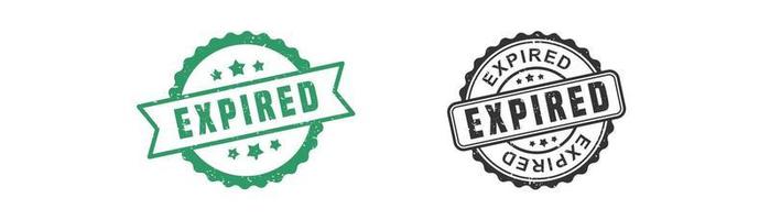 Expired stamp rubber with grunge style on white background. vector