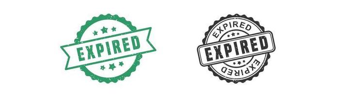 Expired stamp rubber with grunge style on white background. vector