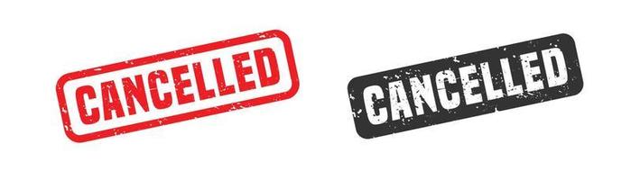 Cancelled stamp rubber with grunge style on white background. vector