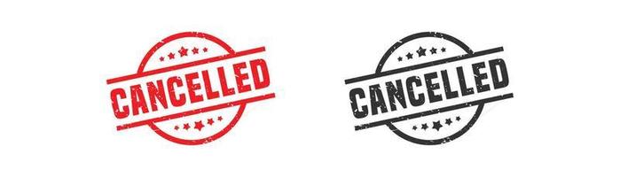 Cancelled stamp rubber with grunge style on white background. vector