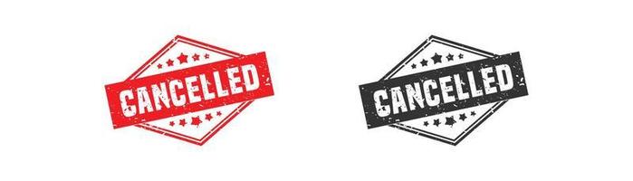 Cancelled stamp rubber with grunge style on white background. vector