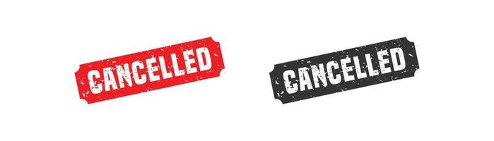 Cancelled stamp rubber with grunge style on white background. vector