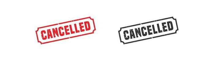 Cancelled stamp rubber with grunge style on white background. vector