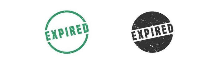 Expired stamp rubber with grunge style on white background. vector