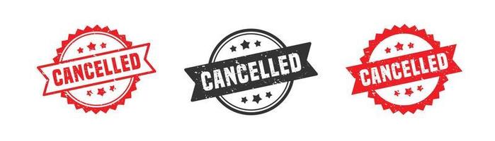 Cancelled stamp rubber with grunge style on white background. vector