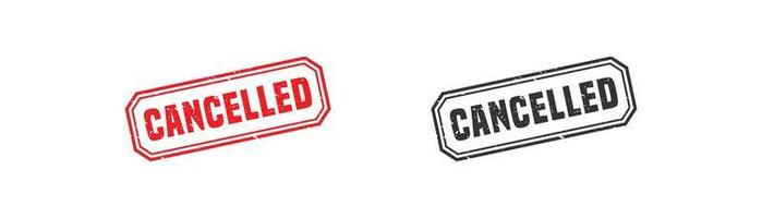 Cancelled stamp rubber with grunge style on white background. vector