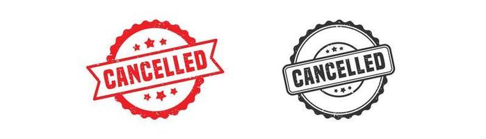 Cancelled stamp rubber with grunge style on white background. vector