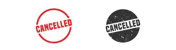 Cancelled stamp rubber with grunge style on white background. vector