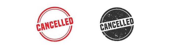 Cancelled stamp rubber with grunge style on white background. vector